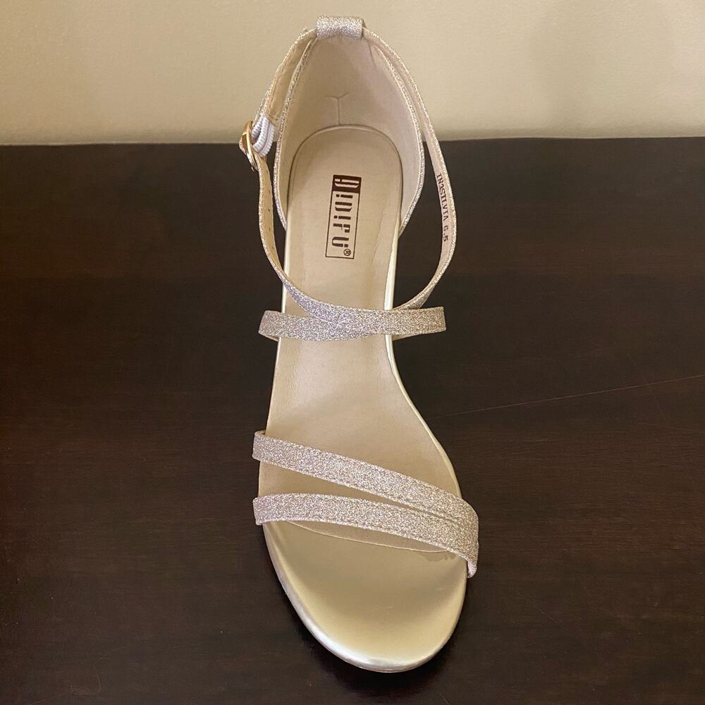 IDIFU Women's Heels‎ Ankle Strap Wedding Shoes - Picture 4 of 9
